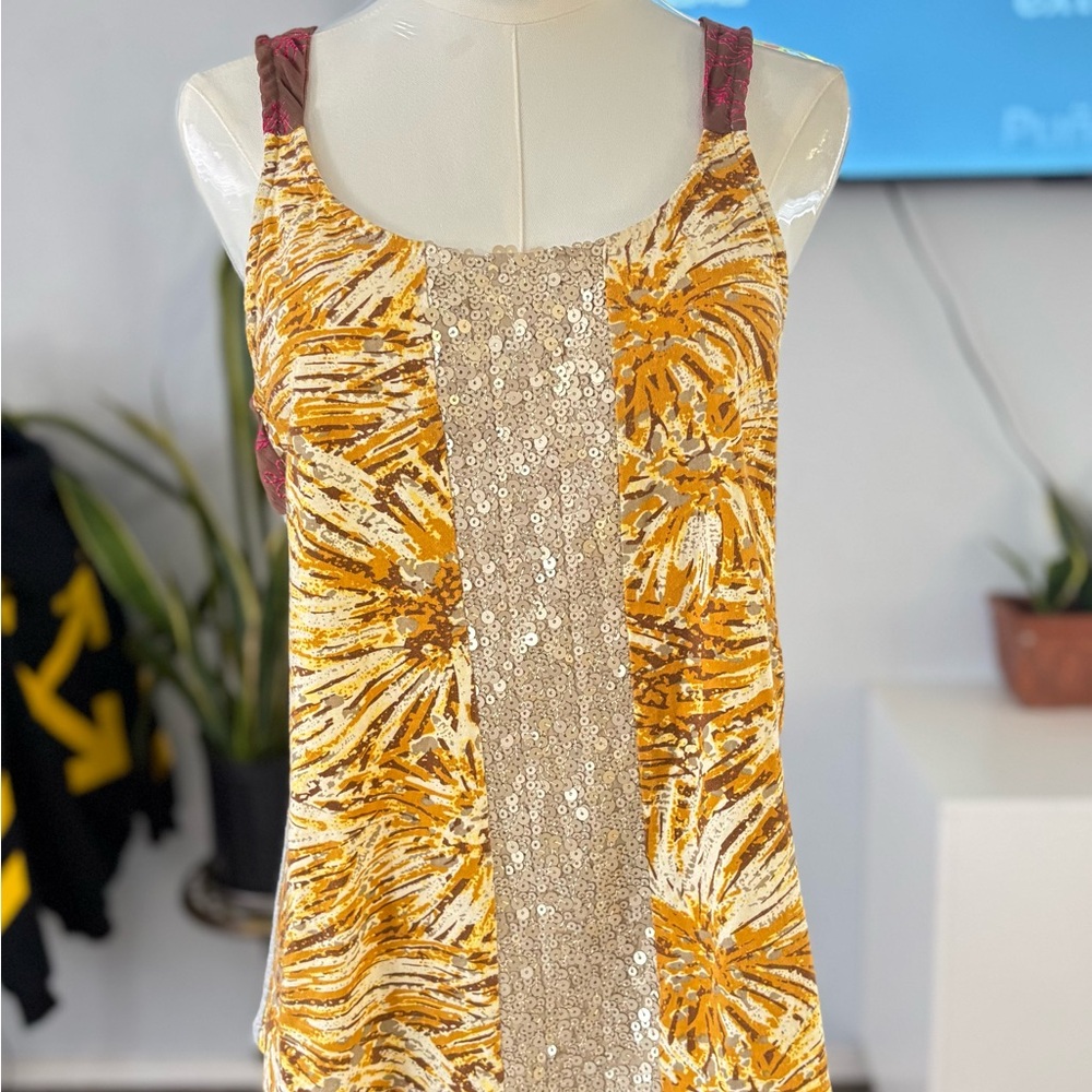 Sequin Embellished Sleeveless Top
